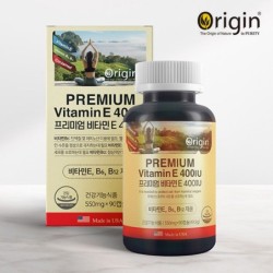 [오리진] 프리미엄 비타민E 400IU (550g x 90캡슐) x 4개