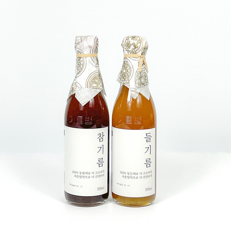 저온압착 중국산 참기름 180ml+180ml